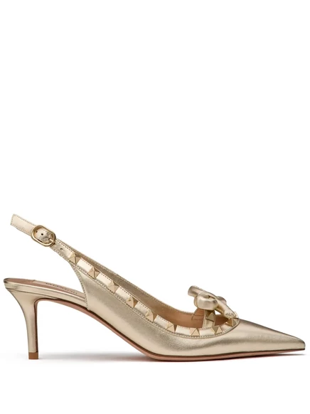 Лодочки-лодочки Valentino Garavani 60 мм Rockstud Bow с ремешком на спине