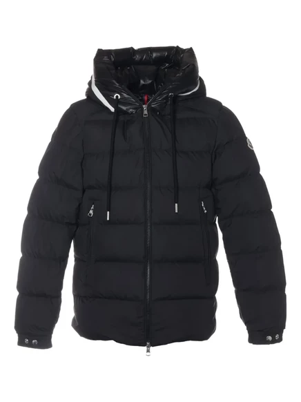 Пуховик Moncler с капюшоном black