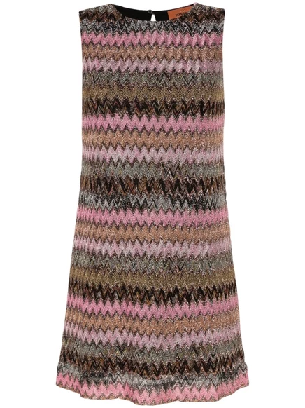 Женское мини-платье Missoni Zigzag Lurex, черное
