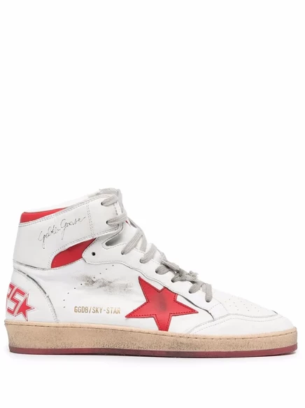 Высокие кроссовки Golden Goose Sky-Star, белые