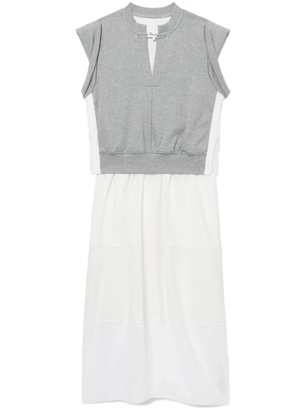 Женское платье 3.1 Phillip Lim миди джерси, серо-белое