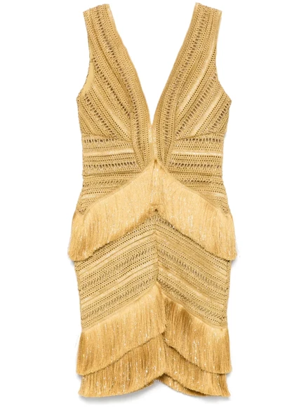 Женское мини‑платье PatBO Pampas, золотистое