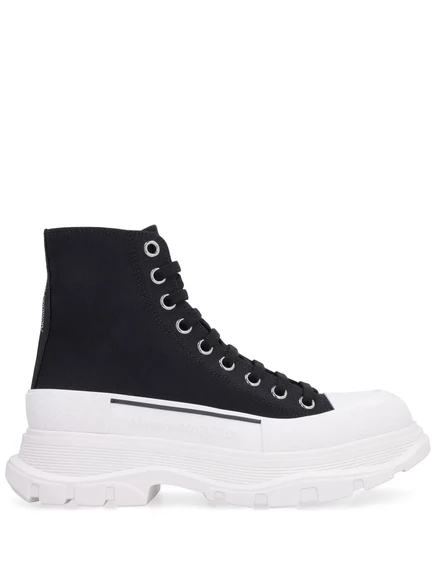 Женские кроссовки Alexander McQueen Tread Slick черные (2)