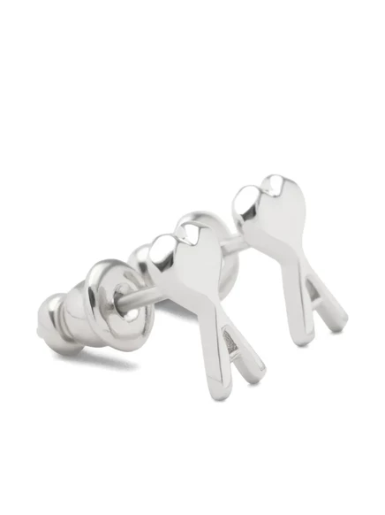 Серьги AMI Paris Ami de Coeur, серебристые