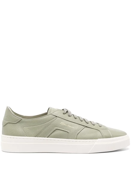 Кожаные кроссовки Santoni DBS green