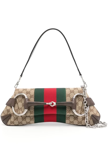 Сумка через плечо Gucci с цепочкой из лошадиного укуса средней длины
