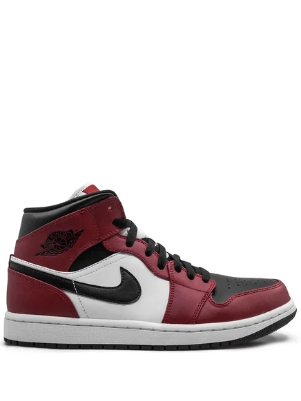 Кроссовки Jordan 1 Mid Chicago Black Toe, красно-белые