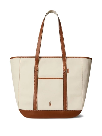 Холщовая сумка Polo Ralph Lauren с вышитым логотипом neutrals