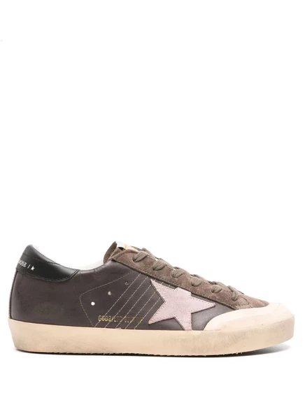 Кроссовки с панелями Golden Goose Superstar brown