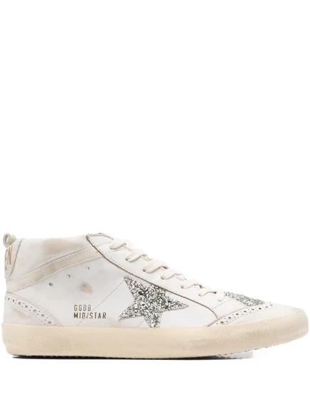 Женские кеды Golden Goose Mid Star, бежевые