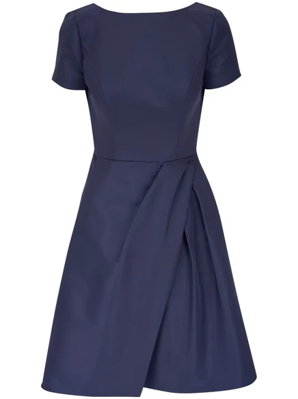 Шелковое мини-платье Carolina Herrera blue
