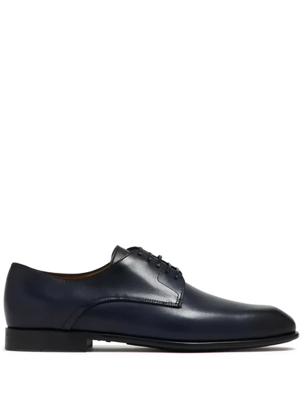 Мужские дерби Ferragamo из полированной кожи, синие