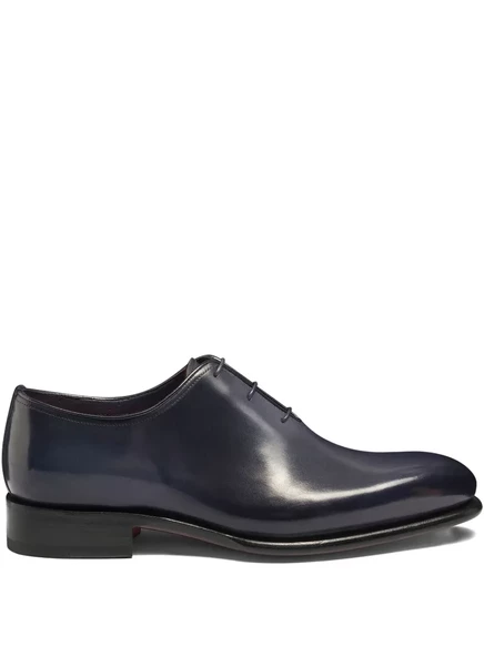 Мужские кожаные оксфорды Santoni, темно-синие
