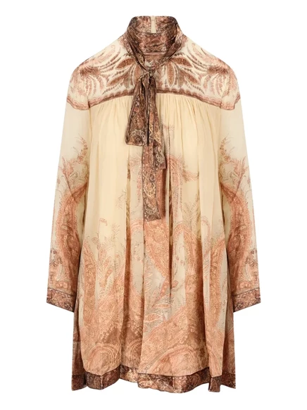 Женское платье Zimmermann Hypnotic в пейсли, кремовое