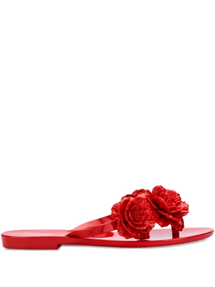 Весенние шлепанцы Melissa Harmonic, украшенные цветами red
