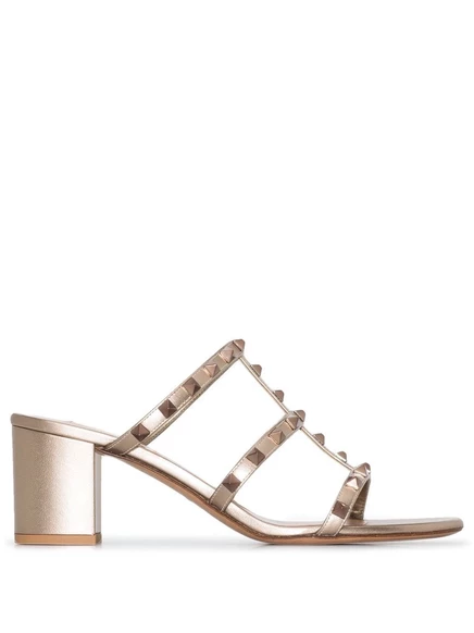 Металлические босоножки Valentino Garavani 60 мм Rockstud gold