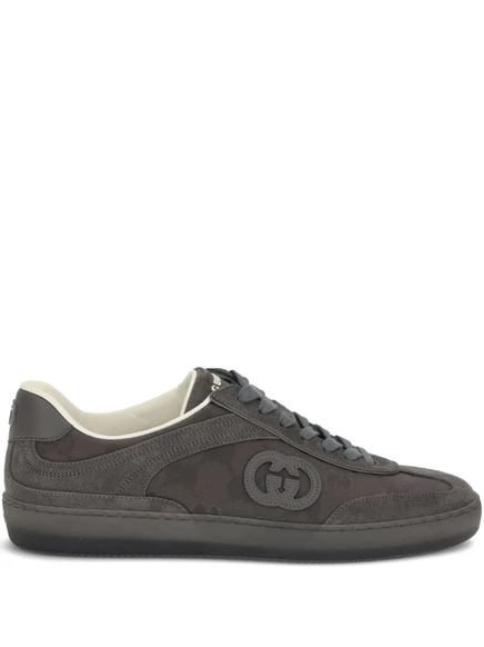 Замшевые кроссовки Gucci G75 grey