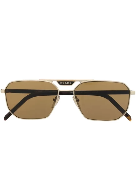 Солнцезащитные очки Prada Eyewear пилот, коричневые