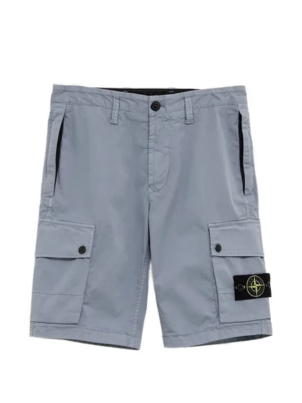 Мужские карго-шорты Stone Island с патчем, темно-синие