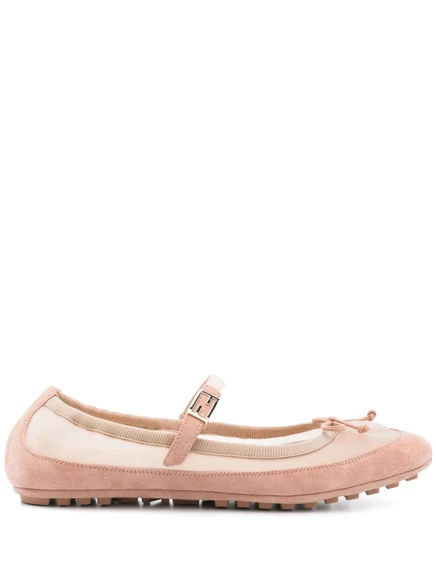 Багетные балетки FENDI на плоской подошве pink