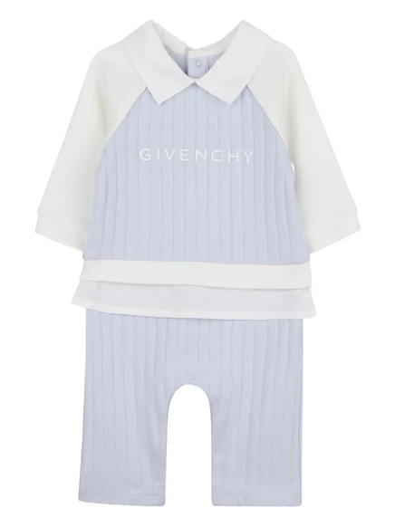 Комбинезон для малышей Givenchy Kids в рубчик, голубой
