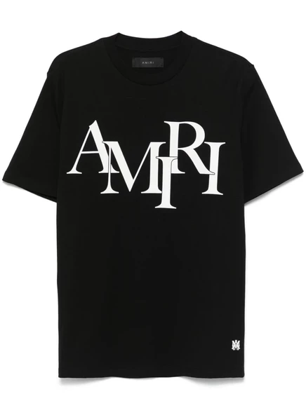 Футболка с логотипом AMIRI в шахматном порядке black