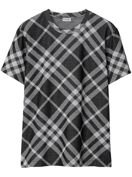 Мужская футболка Burberry Nova Check, черная
