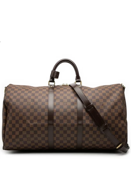 Дорожная сумка Louis Vuitton Pre-Owned Keepall Bandouliere 55, коричневая