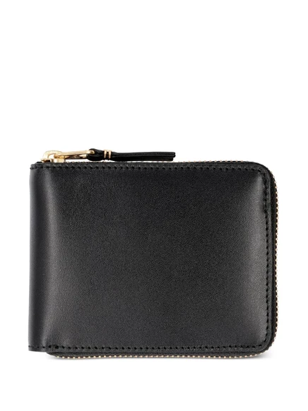 Кожаный кошелек Comme Des Garçons на молнии black