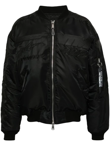 Спортивная куртка-бомбер VETEMENTS Blackout Racing black