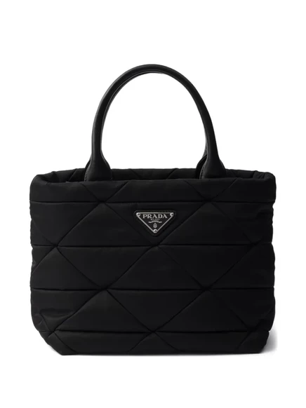 Маленькая сумка-тоут Prada с подкладкой из нейлона black