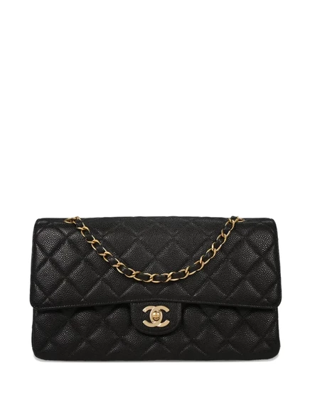 Сумка через плечо с двойным клапаном, бывшая в употреблении у CHANEL в 2000 году