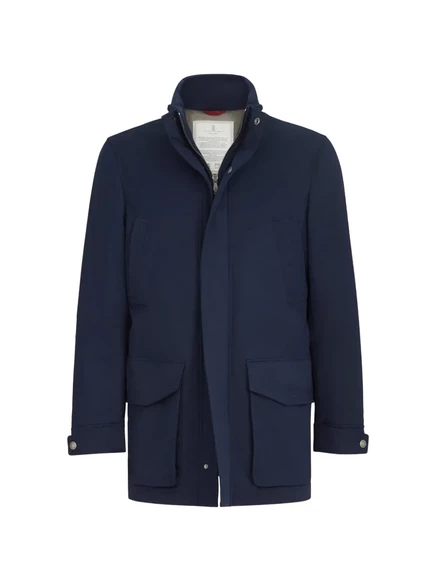 Мужская парка Brunello Cucinelli из микрофибры, синяя