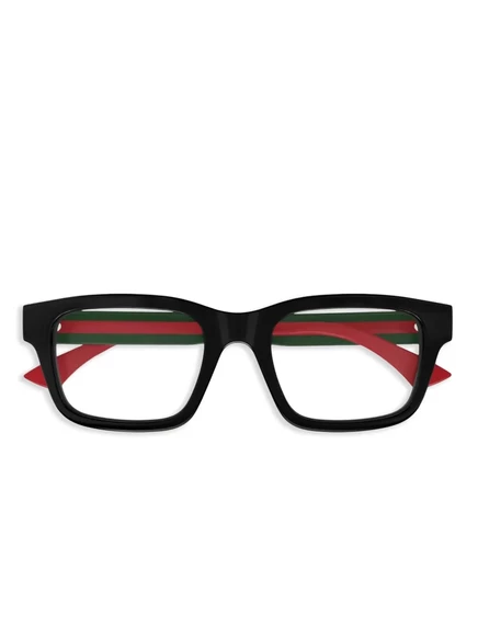 Унисекс очки Gucci Eyewear прямоугольные, зеленые