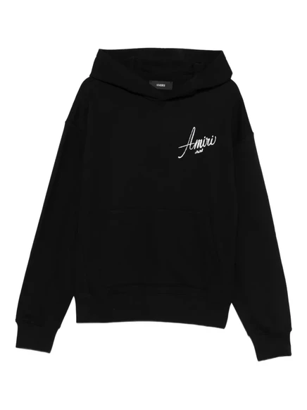 Мужское худи Amiri с вышитым логотипом, черное