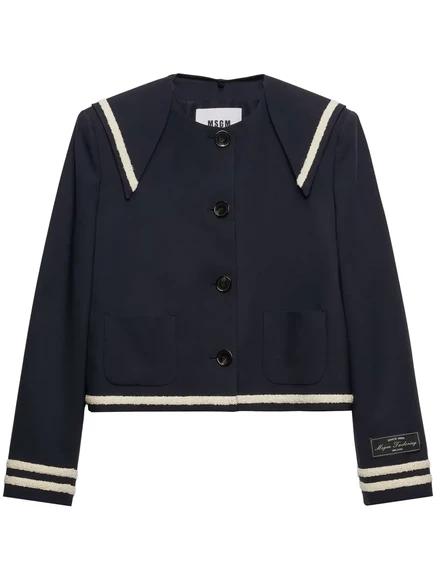 Куртка MSGM с контрастной отделкой blue