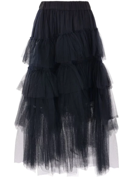 Тюлевая юбка миди от Simone Rocha black