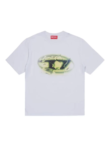 Детская футболка Diesel Kids Oval D, белая