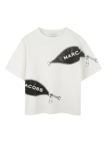 Детская футболка с графическим принтом Marc Jacobs white