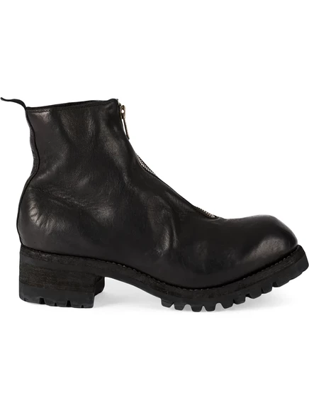 Мужские байкерские ботинки GUIDI на молнии, черные