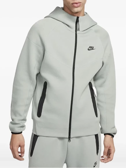 Мужское худи Nike Tech Fleece Mica Green/Black, зеленое