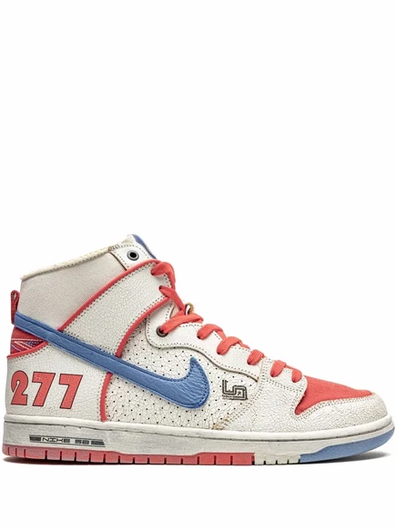 Высокие кроссовки Nike x Ishod Wair x Magnus Walker SB Dunk High white