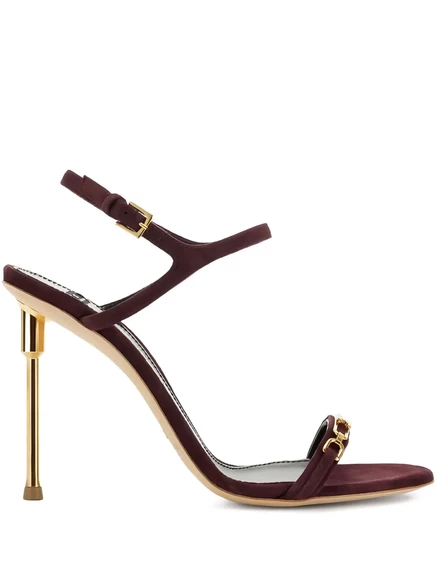 Босоножки на высоком каблуке с логотипом Elisabetta Franchi red