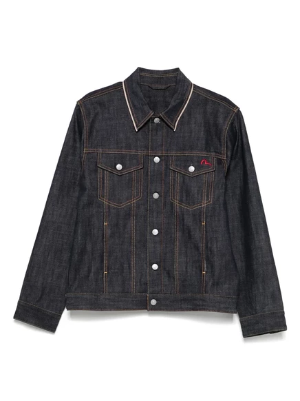 Мужская джинсовая куртка Evisu, индиго