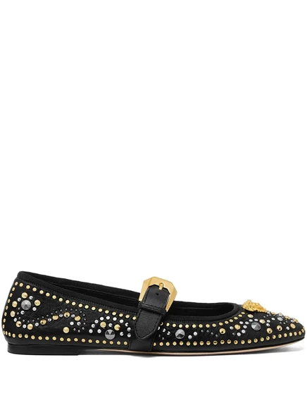 Балетки Versace La Medusa на плоской подошве black