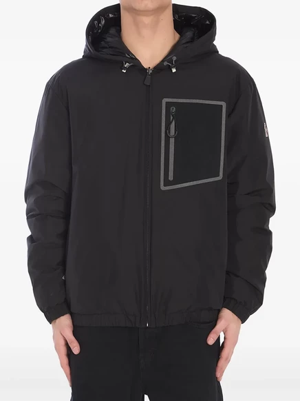 Мужская пуховая куртка Moncler Grenoble Bergun с капюшоном, черная