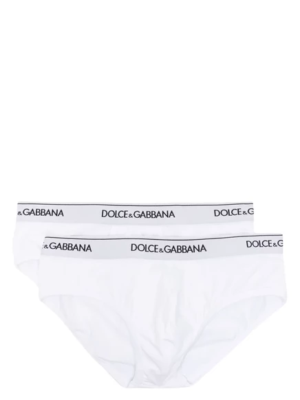 Мужские брифы Dolce & Gabbana с логотипом, белые, 2 шт.