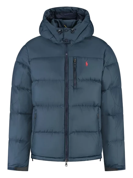 Пальто Polo Ralph Lauren с капюшоном на молнии blue
