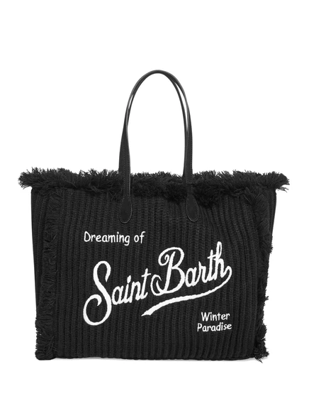 Женская сумка MC2 Saint Barth Colette с бахромой, черная