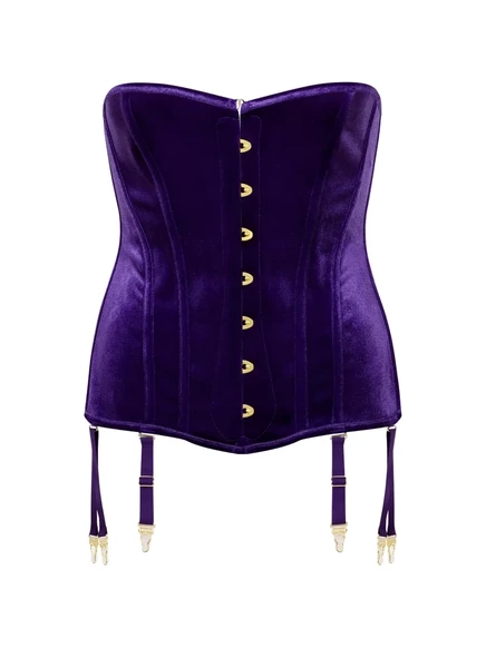 Женский корсет Maison Close x Scandale Rococo с подвязками, фиолетовый